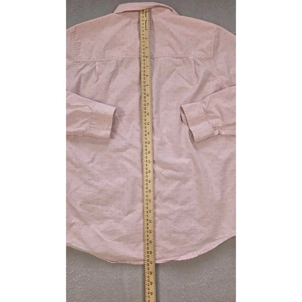 The Children’s Place Boys Pink Button Up Shirt Size 16 XXL Long Sleeve Cotton